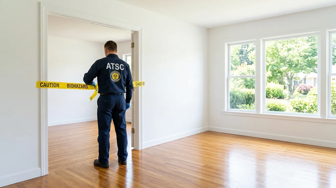 Certified biohazard cleanup crew performing Decomposition Cleanup in Gresham Park